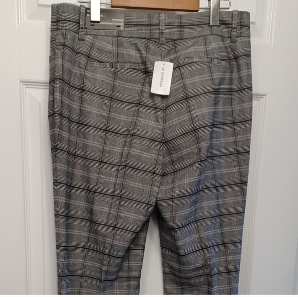 Le Chateau modern fit plaid dress  pants with slight flare sz 12 NWT - Picture 6 of 15